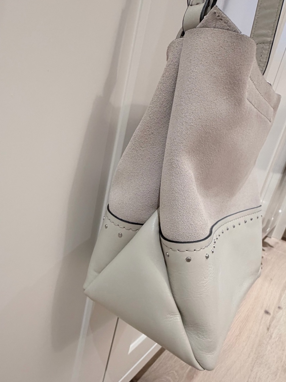 Rag & Bone Cream Leather and suede Crossbody Bag - Picture 13 of 14